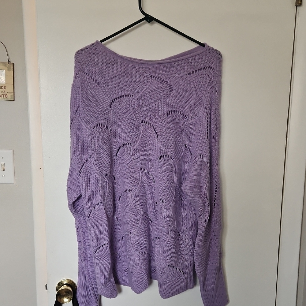 SHEIN Purple Knit Women's Sweater